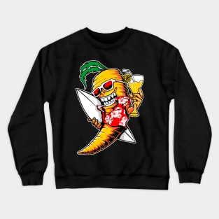 Carrot surfer on holiday Crewneck Sweatshirt